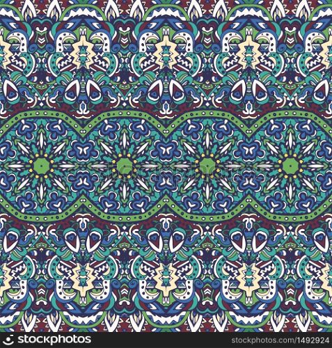 Ethnic geometric print. Colorful aztec style repeating background texture. Fashion design. Ethnic geometric print. Colorful repeating background texture.