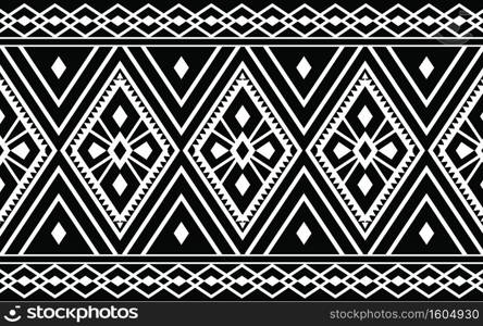  Ethnic geometric print pattern design Aztec repeating background texture in black and yellow. Fabric, cloth design, wallpaper, wrapping