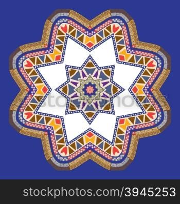 ethnic mandala in Oriental style. circular abstract pattern in Arabic style