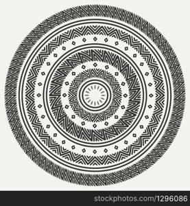 Ethnic mandala. Tribal hand drawn line geometric seamless pattern. Border. Doodles. Native vector illustration. Background. African mexican indian oriental ornament. Henna tattoo style. Circle. Ethnic mandala. Tribal hand drawn line geometric seamless pattern. Border. Doodles. Native vector illustration. Background. African, mexican, indian, oriental ornament. Henna tattoo style. Circle art