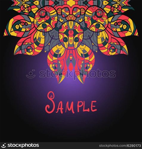 Ethnic paisley ornament. Abstract background with mandala element.