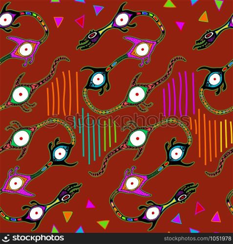 Ethnic seamless pattern. Hand drawn navajo fabric. Vector illustration.. Ethnic seamless pattern. Hand drawn navajo fabric