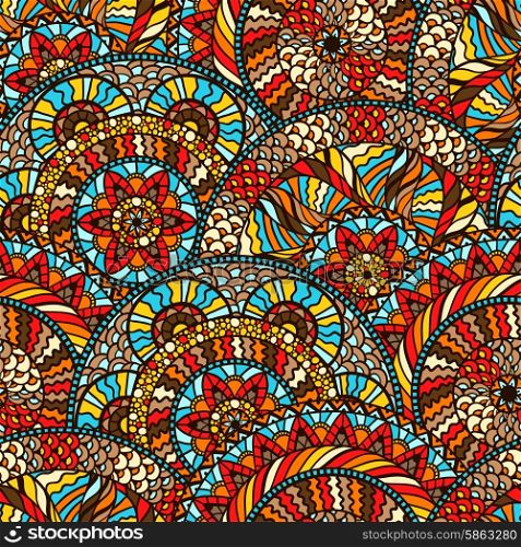 Ethnic seamless pattern with hand drawn ornament. Ethnic seamless pattern with hand drawn ornament.