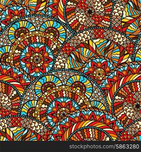 Ethnic seamless pattern with hand drawn ornament. Ethnic seamless pattern with hand drawn ornament.