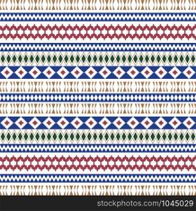Ethnic seamless patterns. Aztec geometric backgrounds. Stylish navajo fabric. Tribal background texture. Modern abstract wallpaper. Vector illustration.