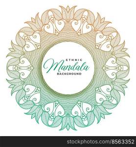 ethnic style mandala decorative pattern background design