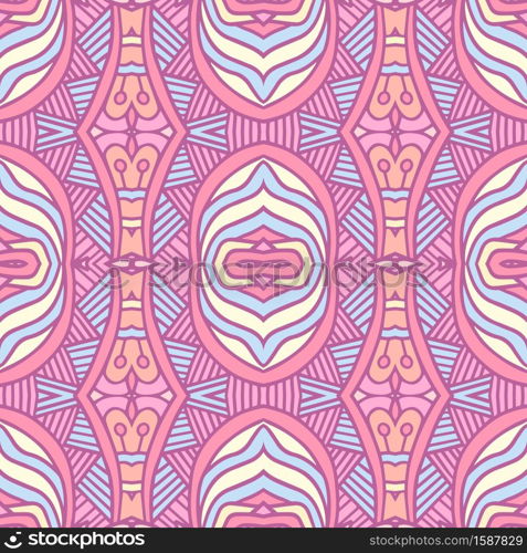 Ethnic tribal festive pattern for fabric. Abstract Doodle style seamless pattern ornamental. Indian design. Abstract Tribal vintage indian textile ethnic seamless pattern ornamental. Vector colorful geomertric art background