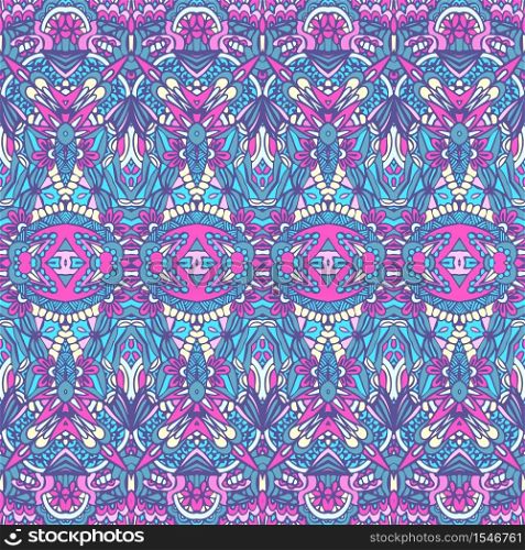 Ethnic tribal festive pattern for fabric. Abstract geometric colorful seamless pattern ornamental. Mexican design. Abstract festive colorful floral vector ethnic tribal pattern