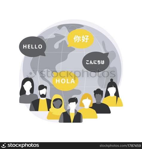 Ethnicity abstract concept vector illustration. Ethnic group, common language, ancestry and history, cultural heritage, national cuisine, social difference, human rights abstract metaphor.. Ethnicity abstract concept vector illustration.