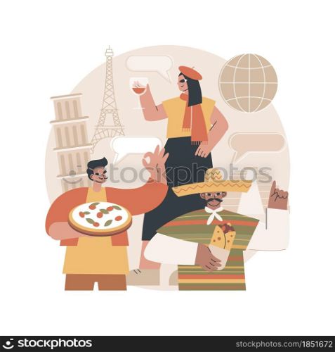 Ethnicity abstract concept vector illustration. Ethnic group, common language, ancestry and history, cultural heritage, national cuisine, social difference, human rights abstract metaphor.. Ethnicity abstract concept vector illustration.