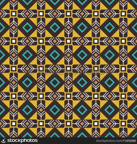 Ethnicity background. Pseudo african craft ethnic pattern, vector illustration. Pseudo african craft ethnic pattern