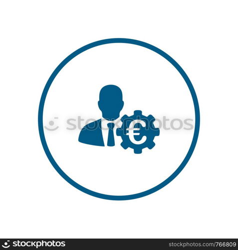 Euro Business finance logo icon template