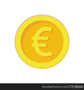 euro coin flat icon