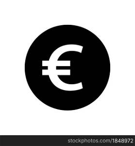 Euro coin icon. Euro currency isolated on white background. Vector illustration