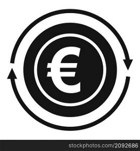 Euro coin icon simple vector. Money stack. Bank finance euro. Euro coin icon simple vector. Money stack