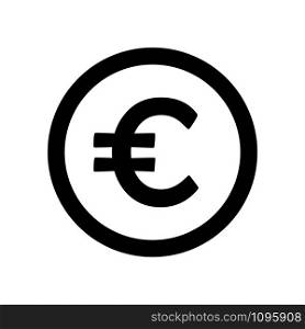 euro coin icon vector design template