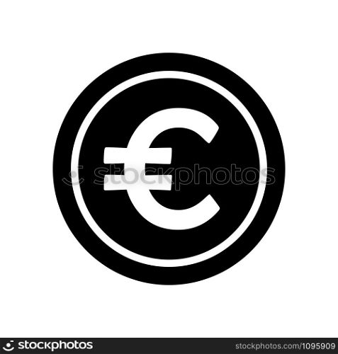 euro coin icon vector design template