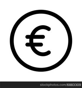 euro currency, icon on isolated background