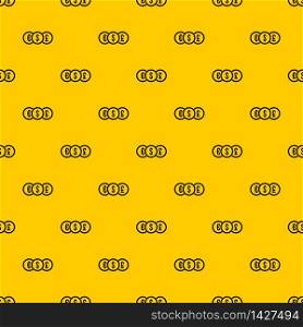 Euro, dollar, pound coin pattern seamless vector repeat geometric yellow for any design. Euro, dollar, pound coin pattern vector
