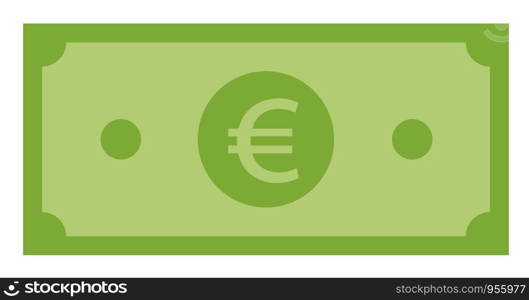 euro icon on white background. flat style. euro icon for your web site design, logo, app, UI. green euro symbol. euro vector icon sign.