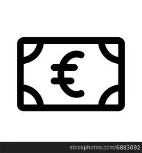 euro money, icon on isolated background