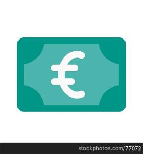 euro money, icon on isolated background