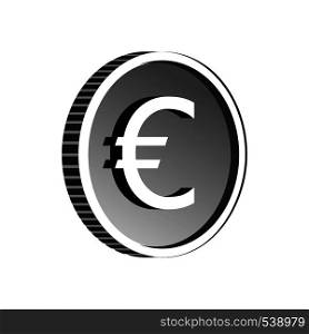 Euro sign icon in simple style isolated on white background. Euro sign icon, simple style