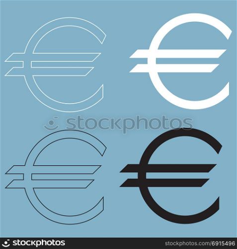 Euro symbol icon .. Euro symbol icon .