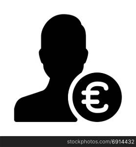 Euro User, icon on isolated background