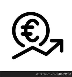 euro value, icon on isolated background