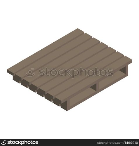 Europallet icon. Isometric of europallet vector icon for web design isolated on white background. Europallet icon, isometric style