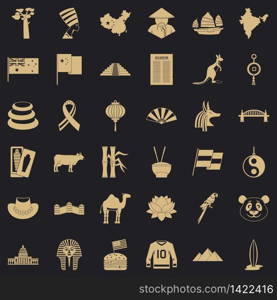 Europe icons set. Simple style of 36 europe vector icons for web for any design. Europe icons set, simple style