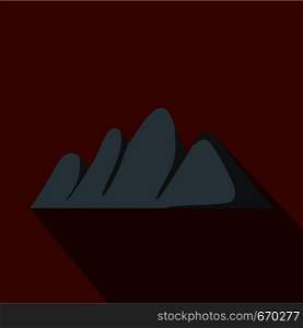 Europe mountain icon. Flat illustration of europe mountain vector icon for web. Europe mountain icon, flat style.