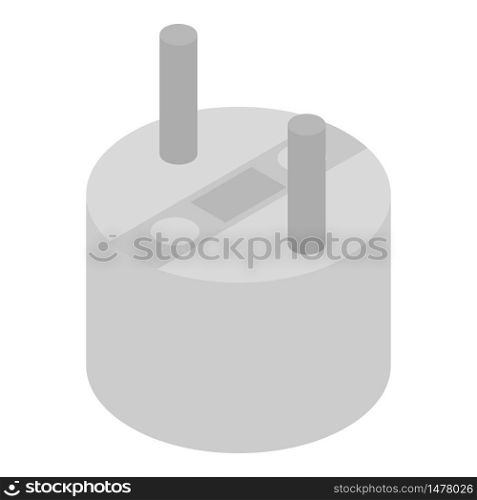 European cable icon. Isometric of european cable vector icon for web design isolated on white background. European cable icon, isometric style