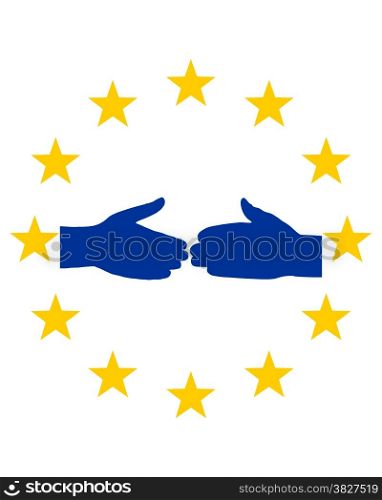 European handshake