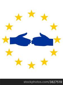 European handshake