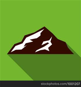 European mountain icon. Flat illustration of european mountain vector icon for web design. European mountain icon, flat style