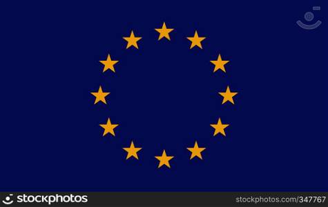 European Union flag image for any design in simple style. European Union flag image
