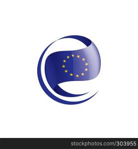 European union flag, vector illustration on a white background.. European union flag, vector illustration on a white background