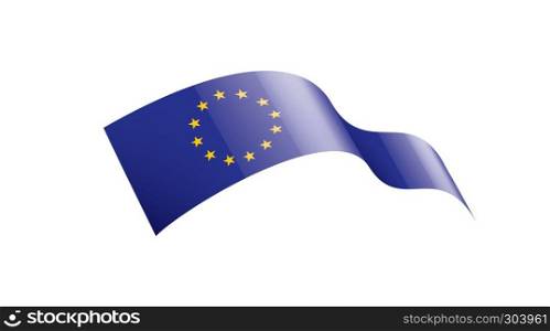 European union flag, vector illustration on a white background.. European union flag, vector illustration on a white background