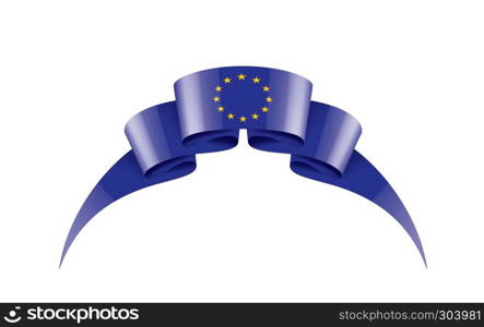 European union flag, vector illustration on a white background.. European union flag, vector illustration on a white background