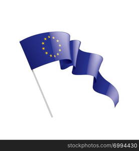 European union flag, vector illustration on a white background.. European union flag, vector illustration on a white background