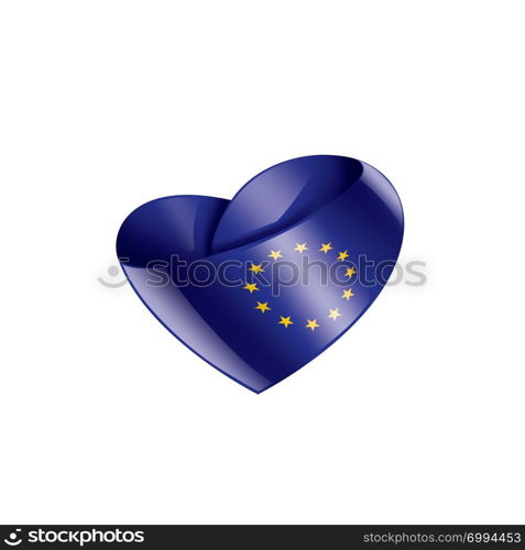 European union flag, vector illustration on a white background.. European union flag, vector illustration on a white background