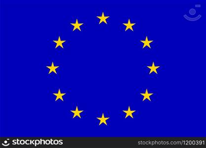 European Union flag, vector. National symbol illustration. European Union flag, vector.