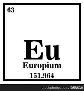 Europium Periodic Table of the Elements Vector illustration eps 10.. Europium Periodic Table of the Elements Vector illustration eps 10