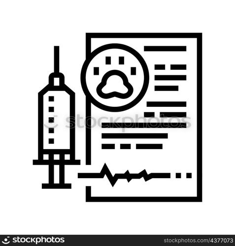 euthanasia domestic pet line icon vector. euthanasia domestic pet sign. isolated contour symbol black illustration. euthanasia domestic pet line icon vector illustration