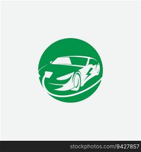 ev car icon logo vector 