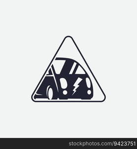 ev car logo vector