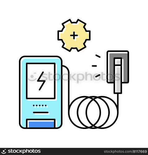 ev charger installation color icon vector. ev charger installation sign. isolated symbol illustration. ev charger installation color icon vector illustration