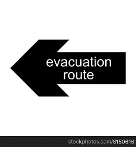 evacuation route direction icon vector illustration design